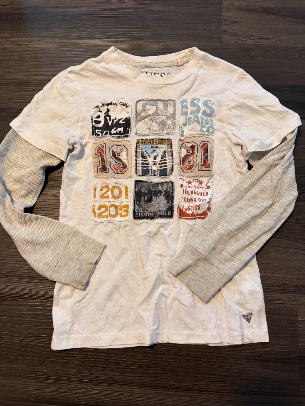 Boys size 8-10 Guess long sleeve twofer shirt